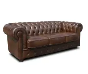 ASKONT Chesterfield Windsor Kožená pohovka 3M Puncovaná / bez puncování