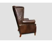 ASKONT Chesterfield Harold Kožené křeslo puncované hnědé