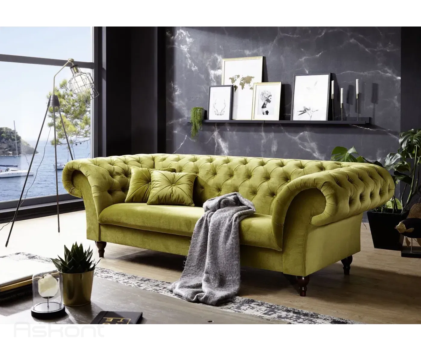 Chesterfield Preston: Pohovka 3M green