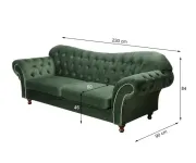 Sheffield: Pohovka 3M dark green