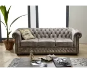 Chesterfield Oxford: Pohovka 3M Silver