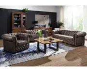 Chesterfield Oxford: Pohovka 2M Dark Brown