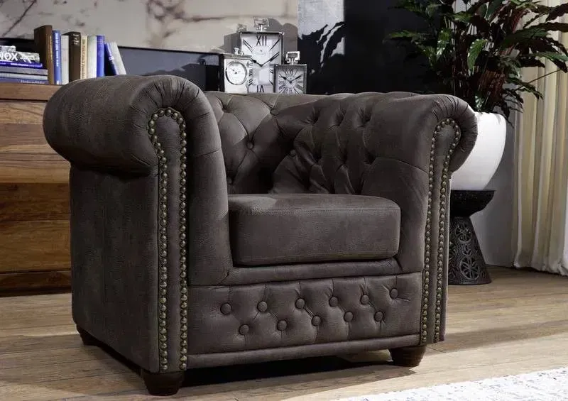 Chesterfield Oxford: Křeslo 1M Dark Brown