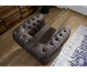 Chesterfield Oxford: Křeslo 1M Dark Brown