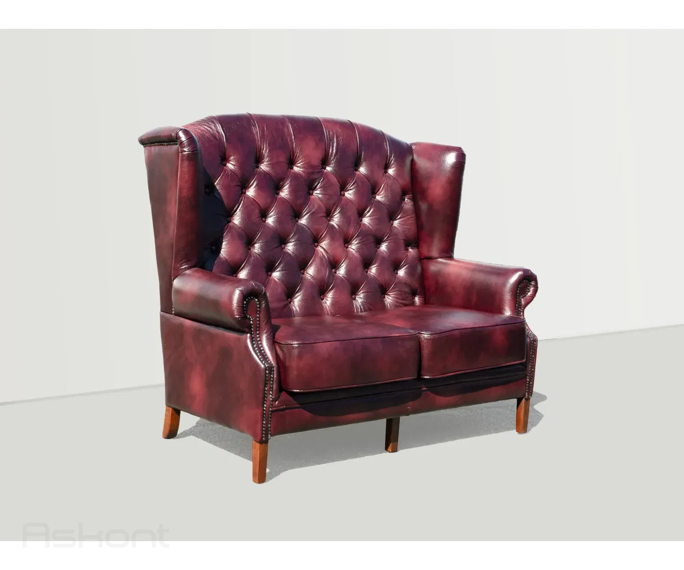 ASKONT Chesterfield Harold 2M Kožená pohovka