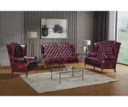ASKONT Chesterfield Harold 2M Kožená pohovka