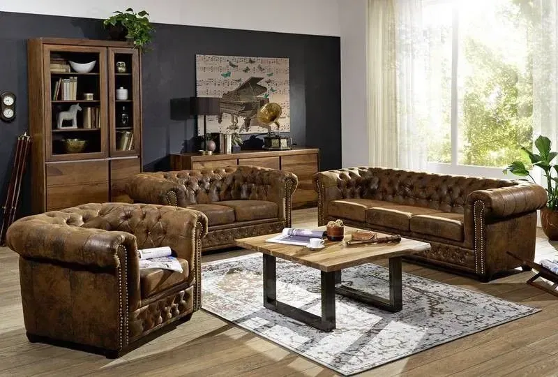 Chesterfield Oxford: Sedací souprava 3+2+1 gobi