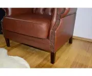ASKONT Chesterfield Harold Kožené křeslo puncované