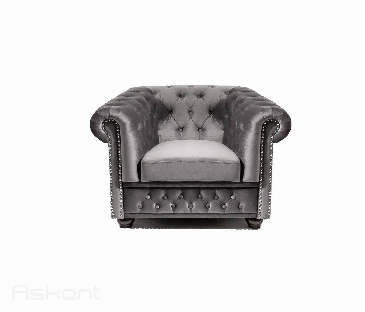 Chesterfield Oxford: Křeslo 1M Light gray
