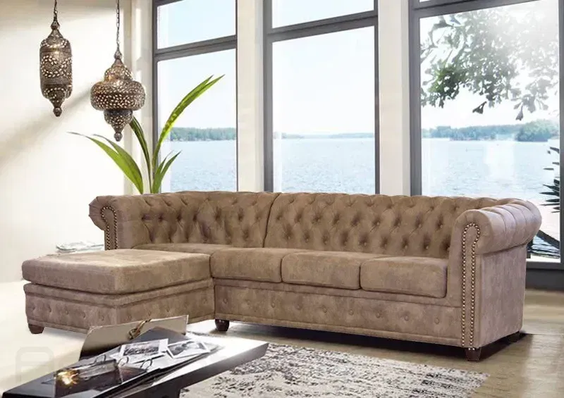 Chesterfield Oxford Recamira: Rohová sedací souprava