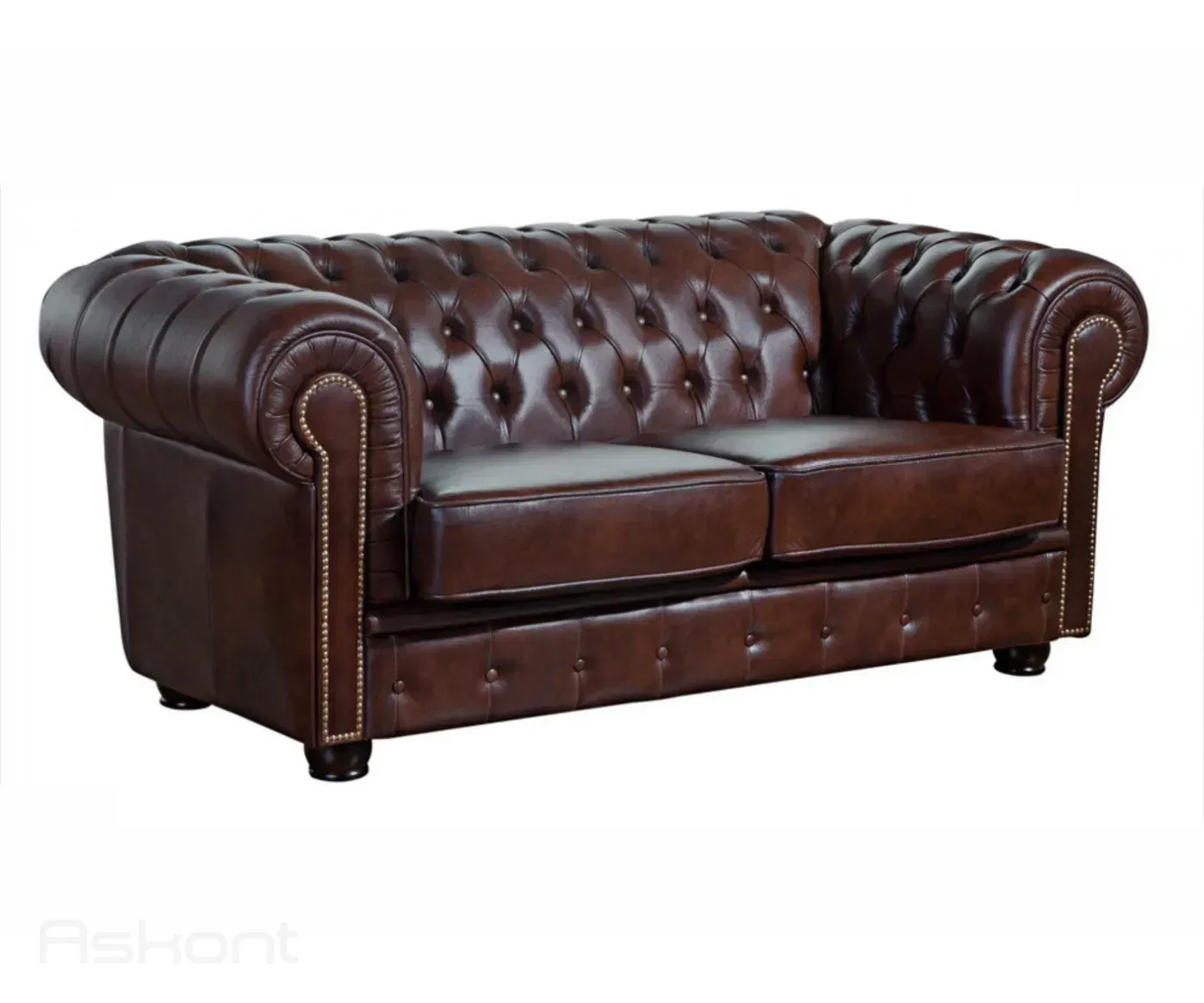 ASKONT Chesterfield Windsor Kožená pohovka 2M Puncovaná / bez puncování