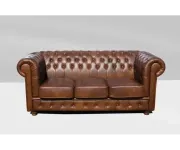 ASKONT Chesterfield Windsor Kožená pohovka 2M Puncovaná / bez puncování
