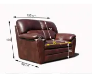 Rajko 2M: Kožená pohovka brownish