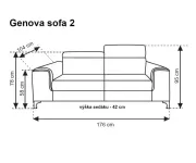 Askont Genova: Pohovka sofa 2M
