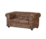 ASKONT Chesterfield Bis hnědá Pohovka 2M