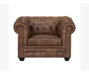ASKONT Chesterfield Bis hnědá Křeslo