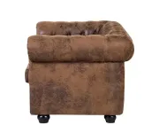 ASKONT Chesterfield Bis hnědá Křeslo