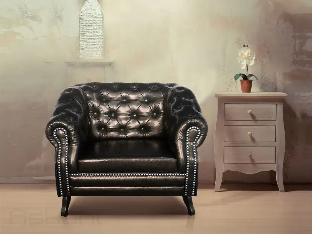 ASKONT Bristol Antique Black křeslo 1M