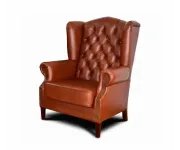 ASKONT Chesterfield Harold Kožené křeslo puncované