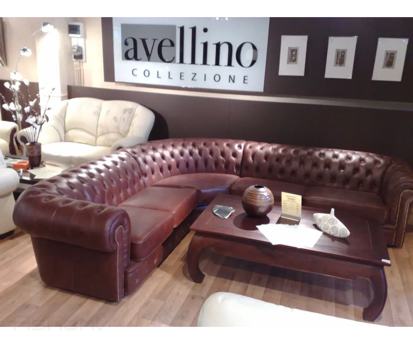 ASKONT Chesterfield Windsor I Kožená sedací souprava rohová 1 Puncovaná / bez puncování