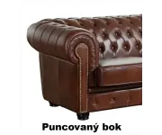 ASKONT Chesterfield Windsor Kožená sedačka rohová Puncovaná / bez puncování